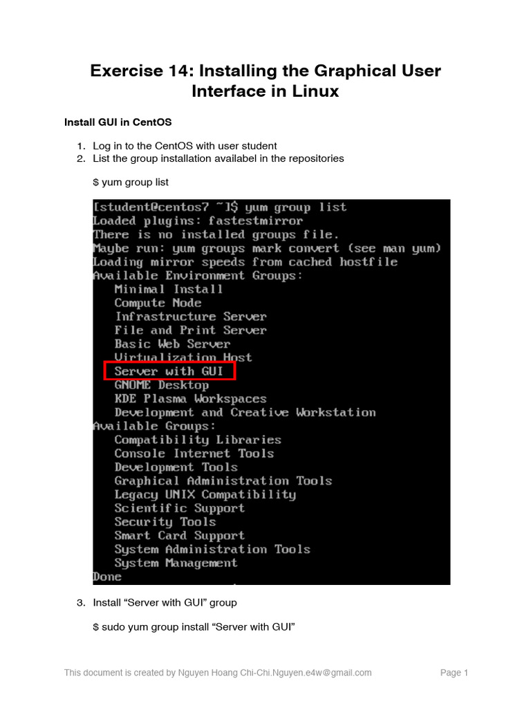 Installing GUI | PDF
