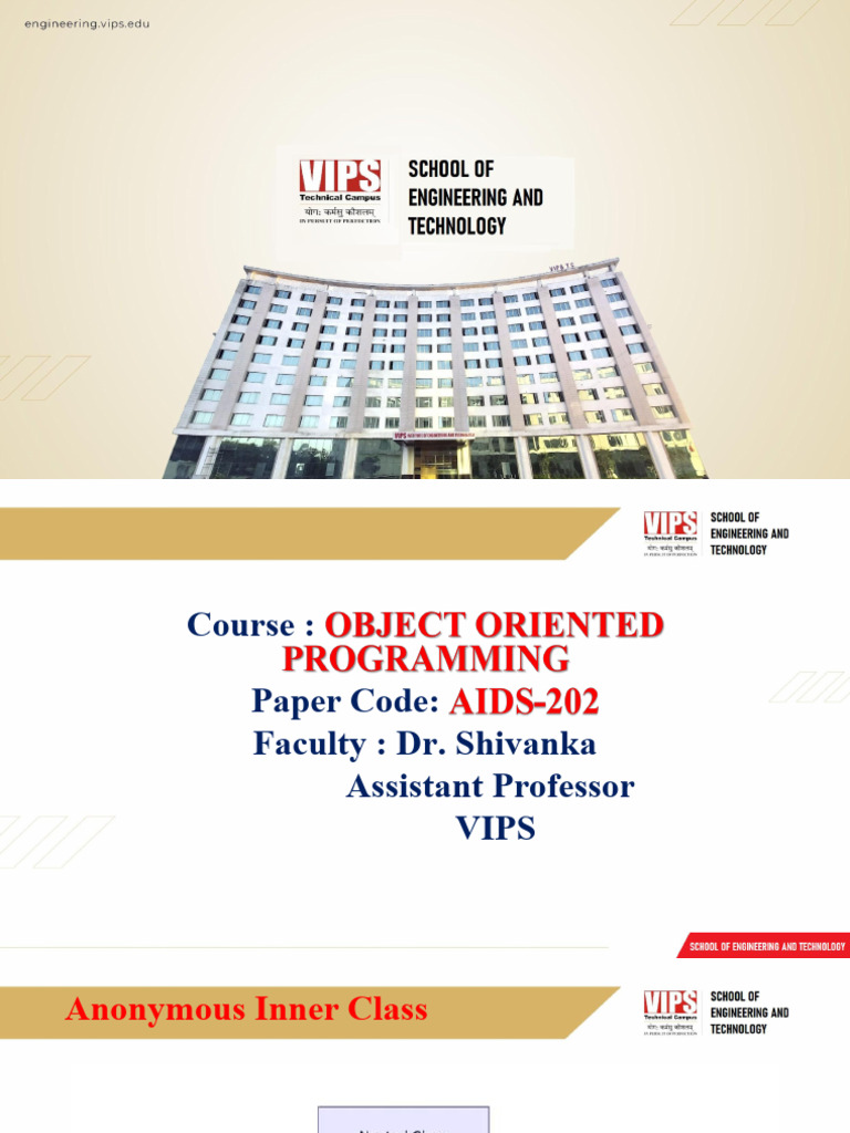 OOPS Unit 2 Anonymous Inner class | PDF | Inheritance (Object Oriented ...