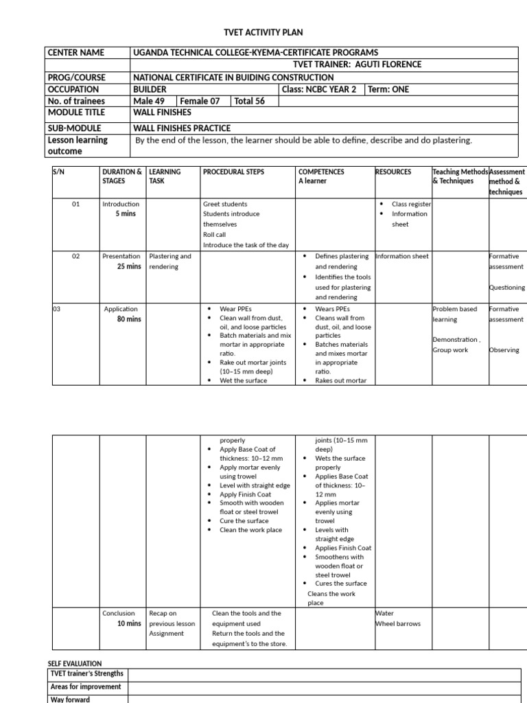 Activity Plan and Its Attachments 1 | PDF | Structural Engineering ...