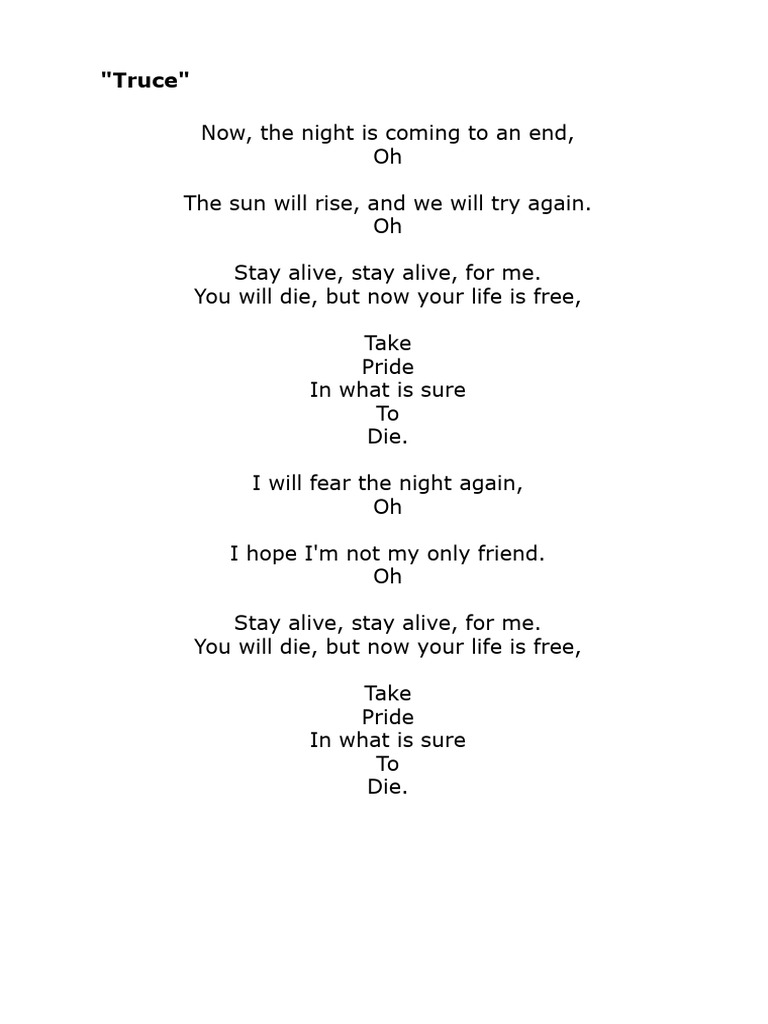 Twenty One Pilots - Truce Lyrics _ AZLyrics.com | PDF
