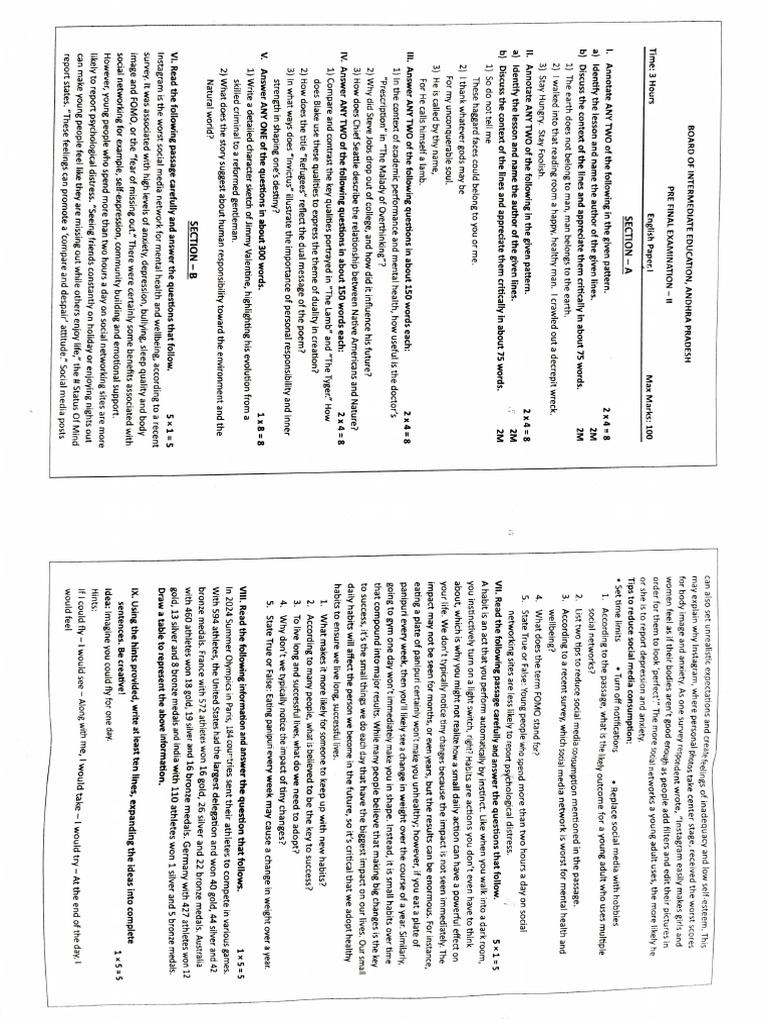 1st Year Jr Eng q.p | PDF | Part Of Speech | Linguistics