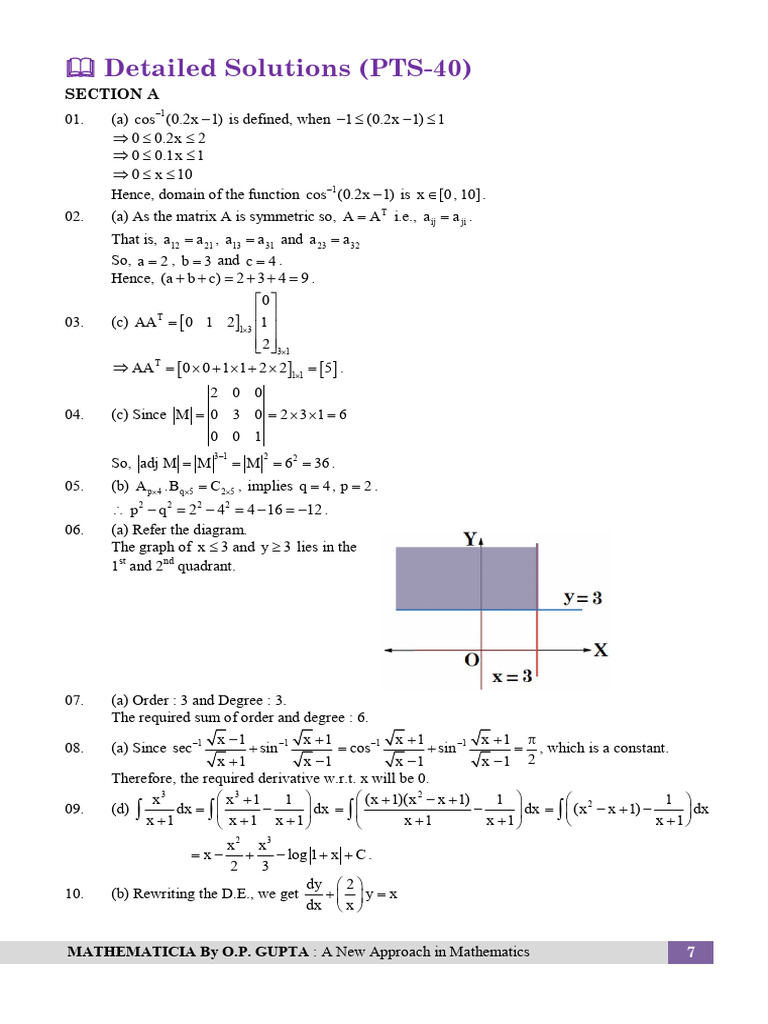 PTS-40 - SOLUTIONS mathssssssssssssssssss | PDF | Mathematical Physics ...