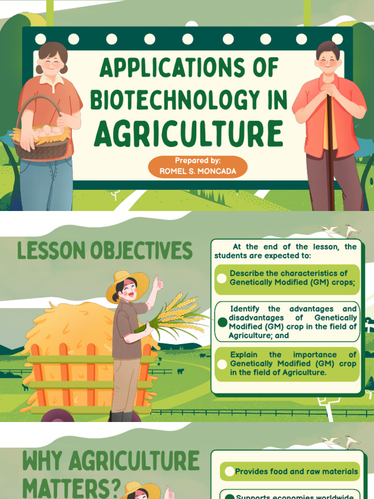 Biotech in Agriculture Students Notes | PDF | Genetically Modified ...