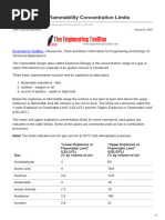 LEL and UEL Gas Safety Reference Chart | PDF | Ethanol | Acetic Acid