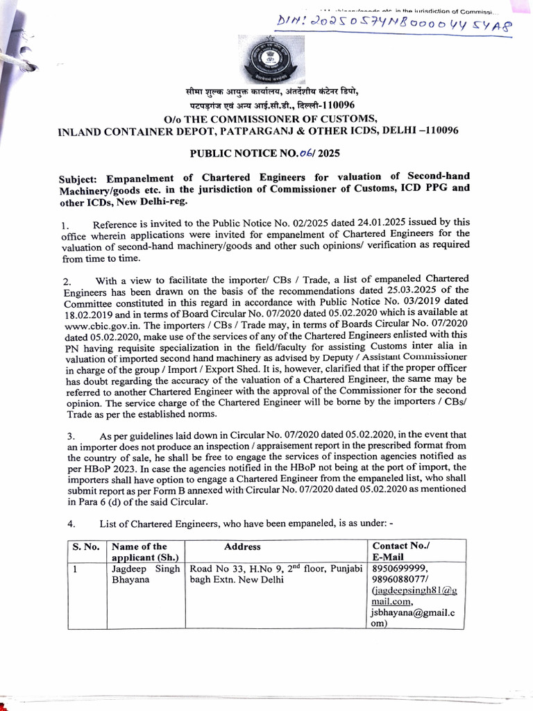 Empanelment of CE Public Notice | PDF