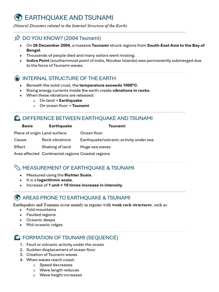 Earthquake and Tsunami | PDF | Tsunami | Earthquakes
