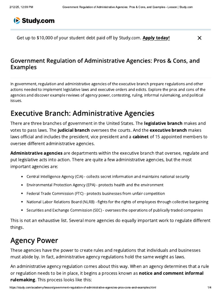 003 Government Regulation of Administrative...Ons, And Examples ...