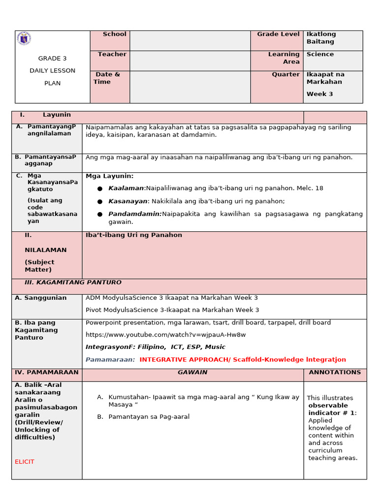 Q4 COT SCIENCE 3 Q4 W3 for Demo Teaching | PDF