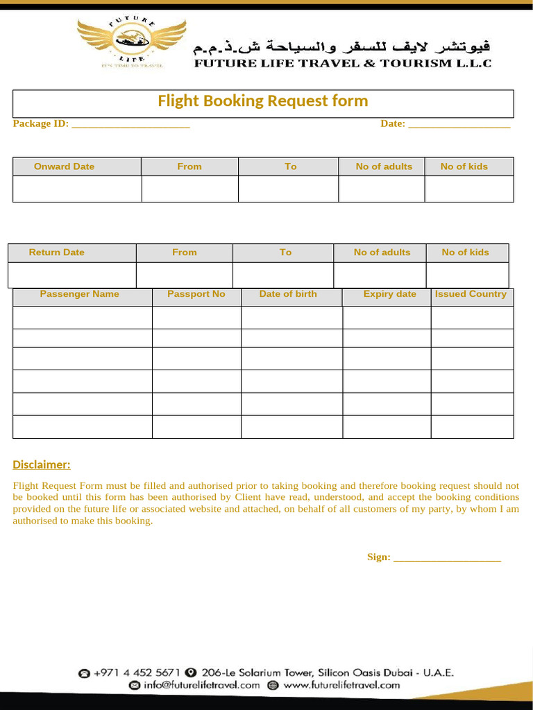 FL Flight Form | PDF