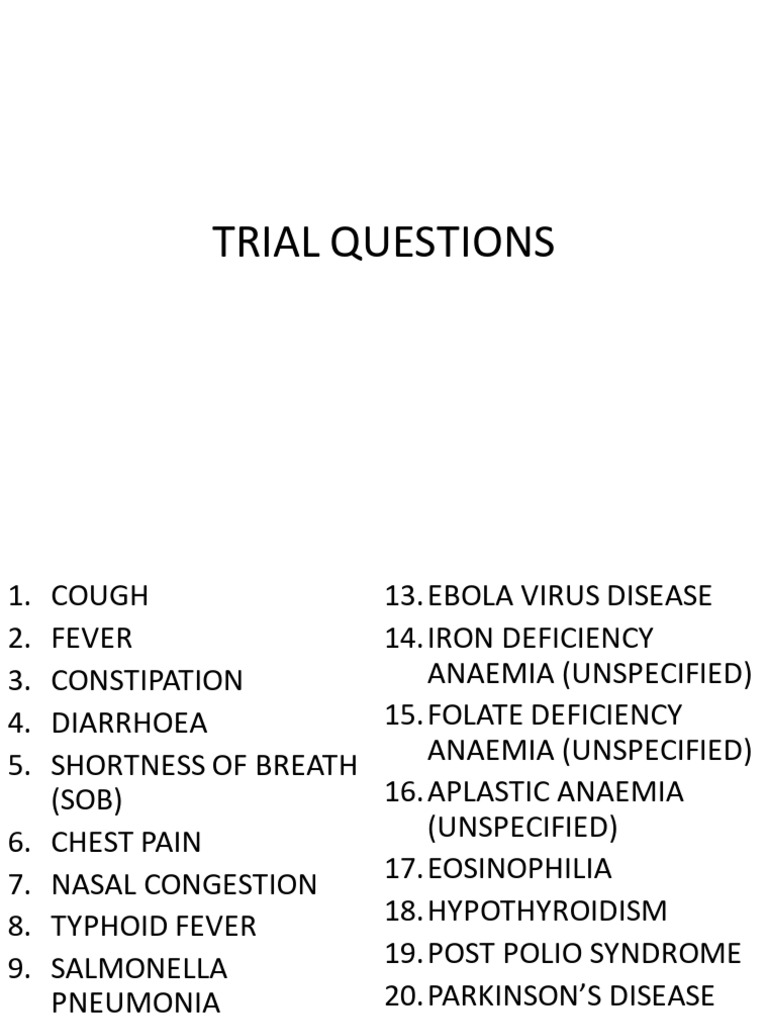 Trial Questions | PDF