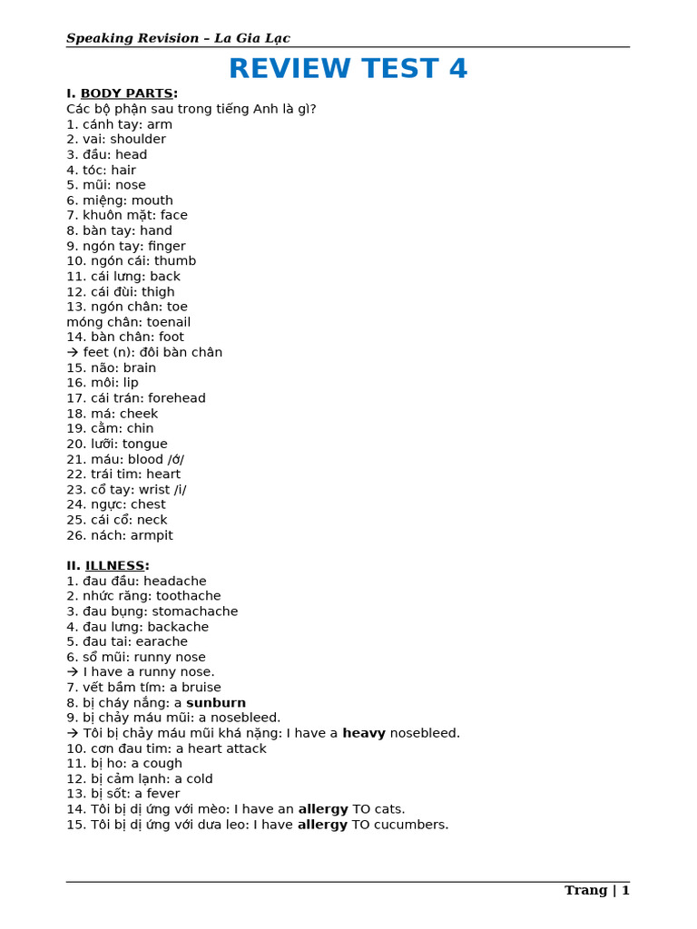 Review Test 4 | PDF