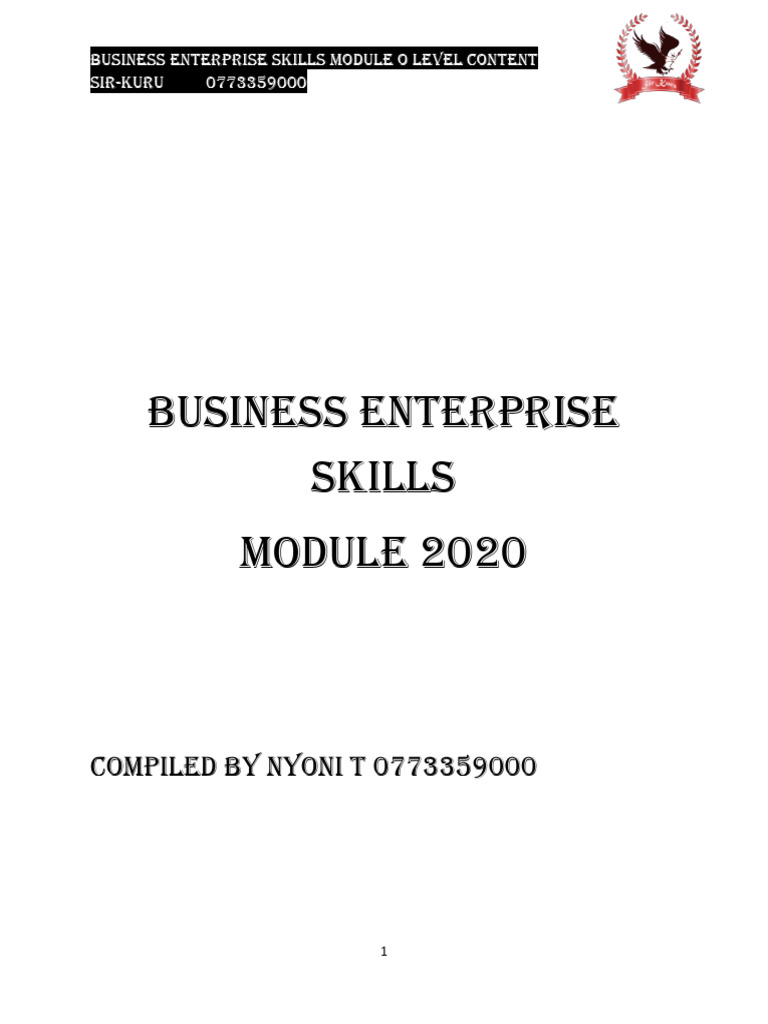 Bes Module o Level -1 (1) | PDF | Entrepreneurship | Subsidy