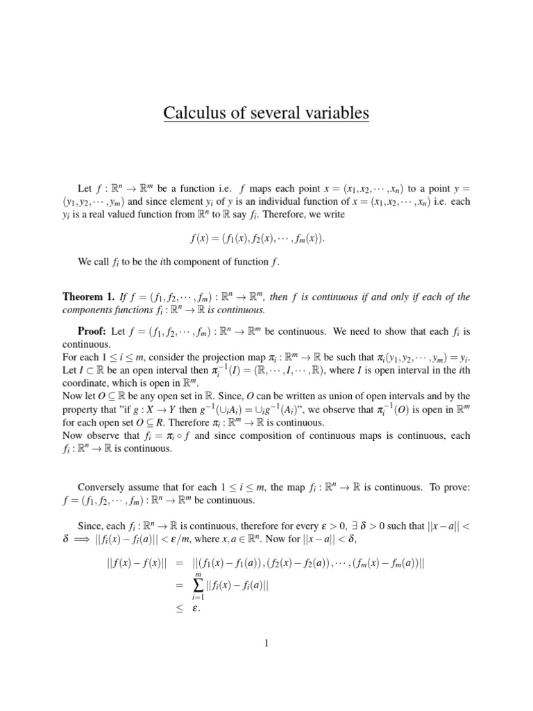 Functions of Several Variables | PDF | Norm (Mathematics) | Derivative