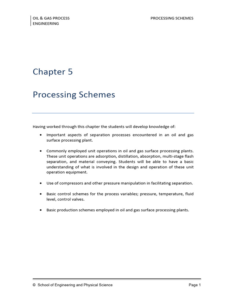 Chapter 5 Processing Schemes | PDF | Phase (Matter) | Gases