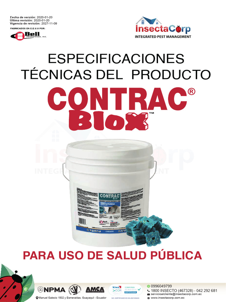 Ficha Tecnica Contrac 10g | PDF