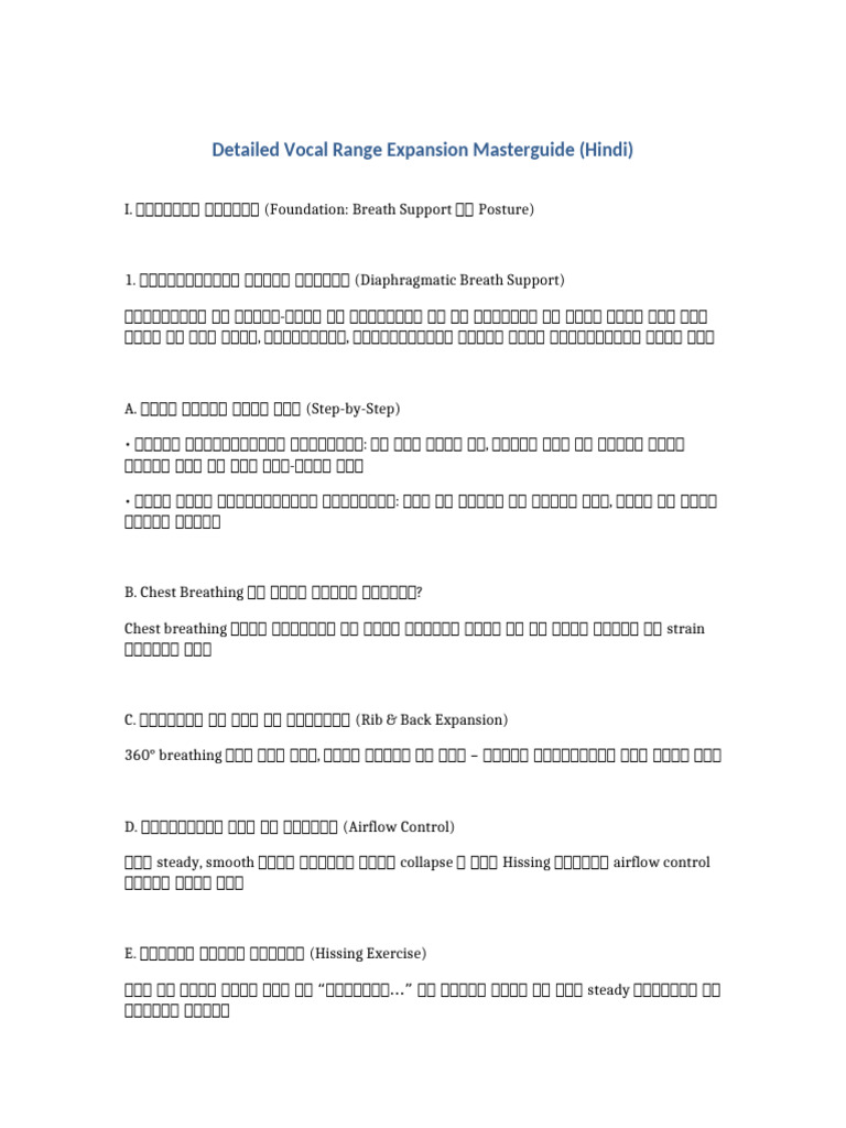 How To Improve Vocal Range | PDF