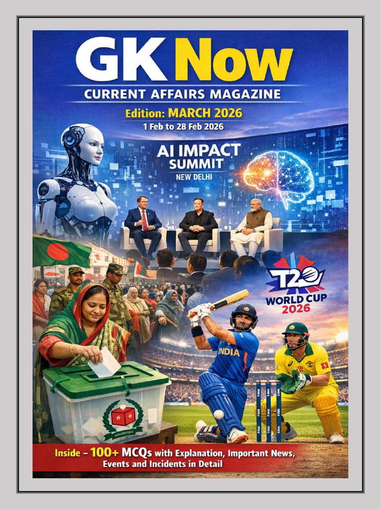 Monthly Current Affairs 1 To 28 February 2026 | PDF