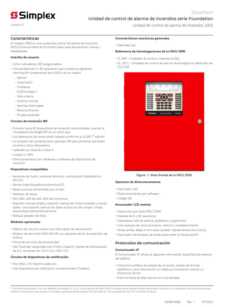 S4098-0060 (2050FS) - Spanish-Panel | PDF | Relé | Telefonía móvil