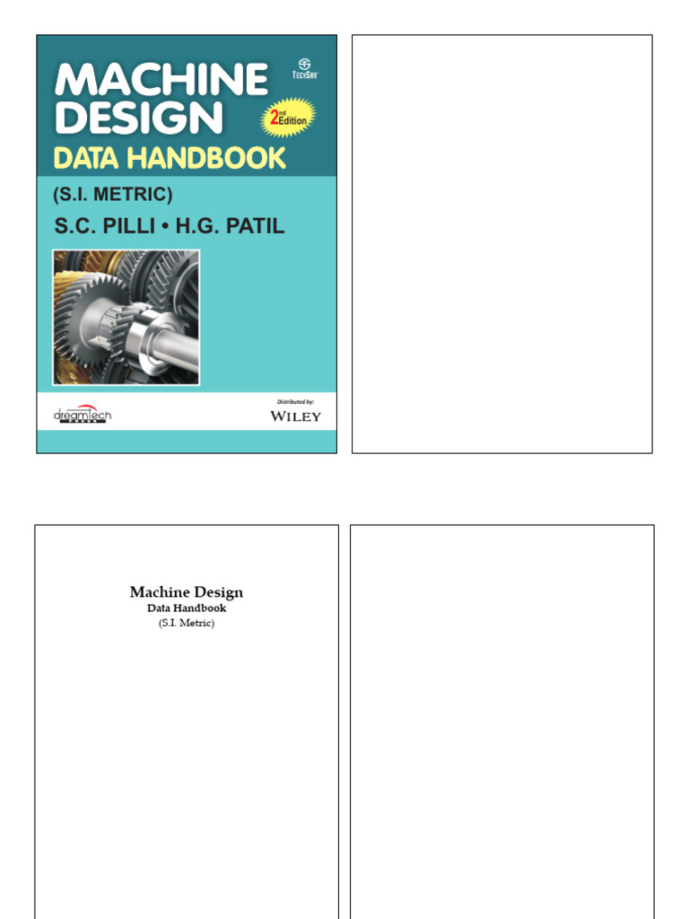 Machine Design Data Handbook Si Metric 2ed 9789389447262 9789389307351 ...