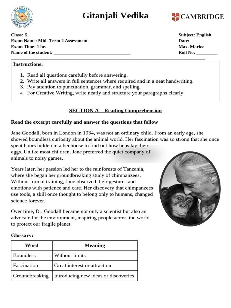 5 Mid Term 2 QP | PDF | Clause | Sentence (Linguistics)