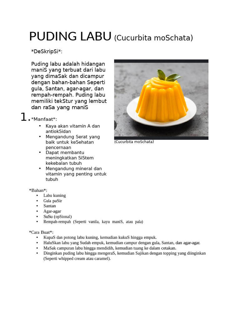 Puding Labu | PDF