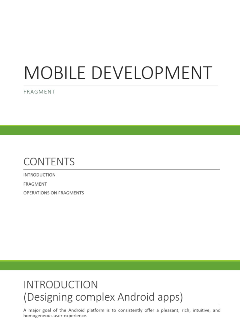 Chapter06 Fragments Publish | PDF | Mobile App | Method (Computer ...