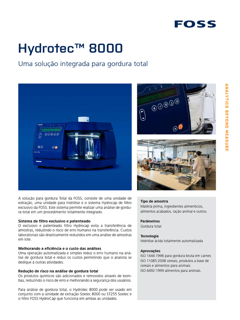 Hydrotec 8000 Solution Brochure BR | PDF | Gordura | Alimentos