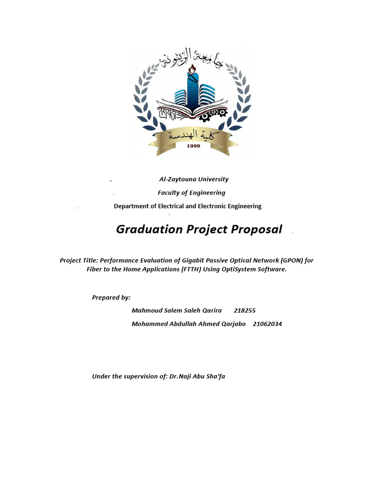 Graduation Project Proposal _260302_200757 | PDF | Optical Fiber ...
