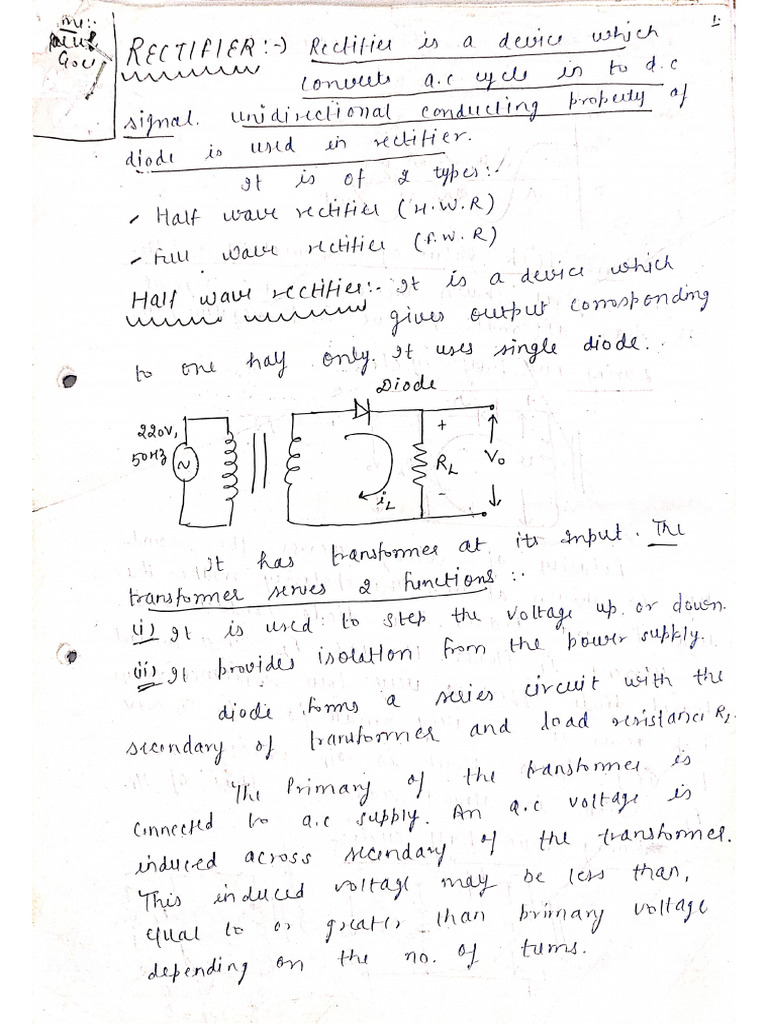unit-1 part 2 rectifier & breakdown | PDF