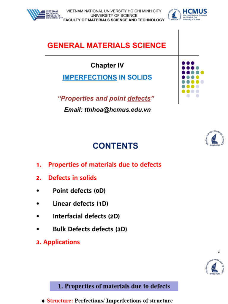 4. Chapter 4 - Imperfections in Solids-SV | PDF | Dislocation | Microscope