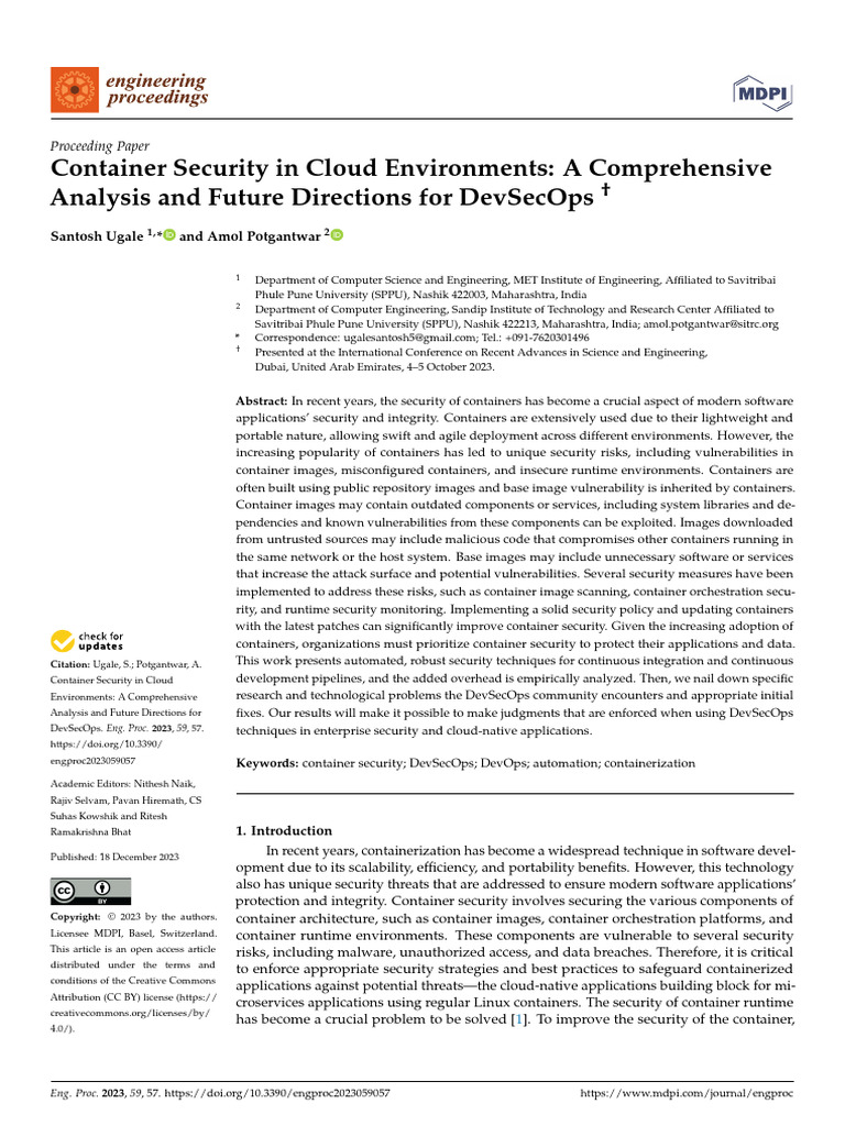 Container Security in Cloud Environments a Comprehensive Analysis and ...