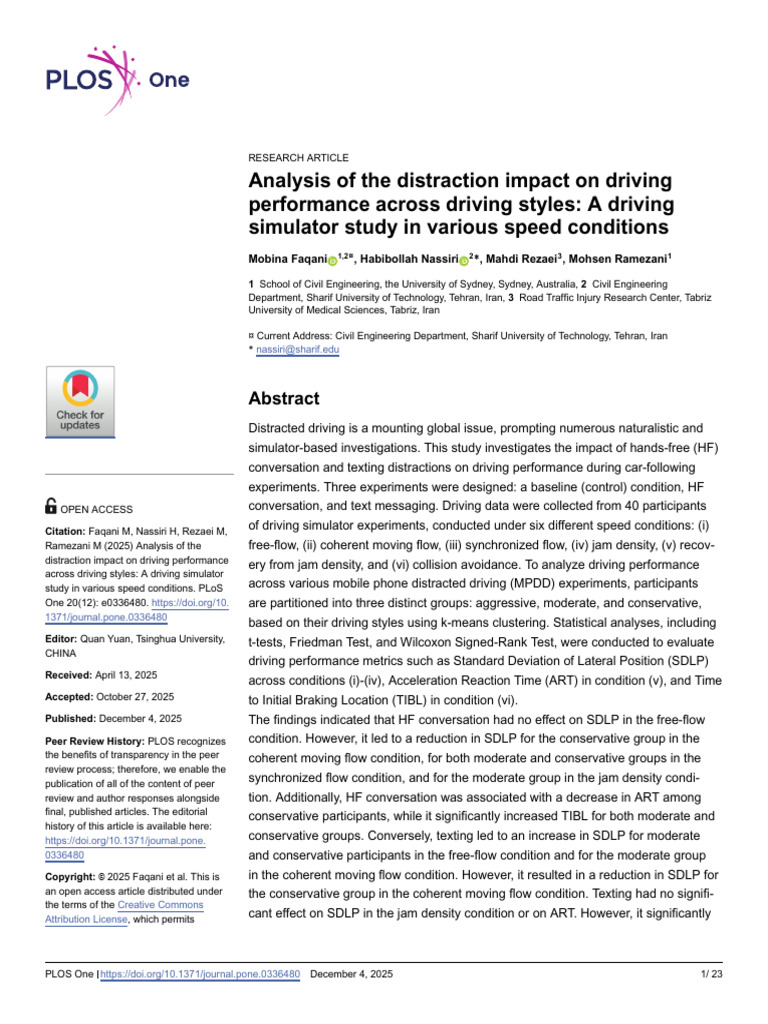 Analysis of The Distraction Impact On Driving Perf | PDF | Cluster ...