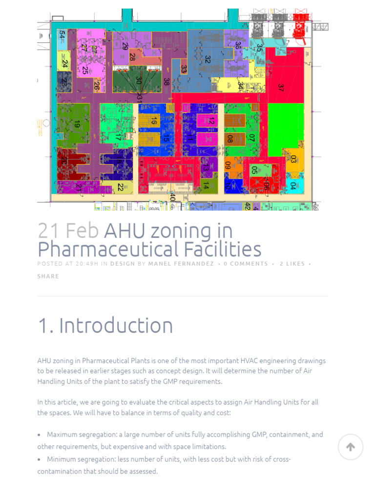 AHU Zoning in Pharmaceutical Facilities - Pharmaceutical HVAC | PDF ...