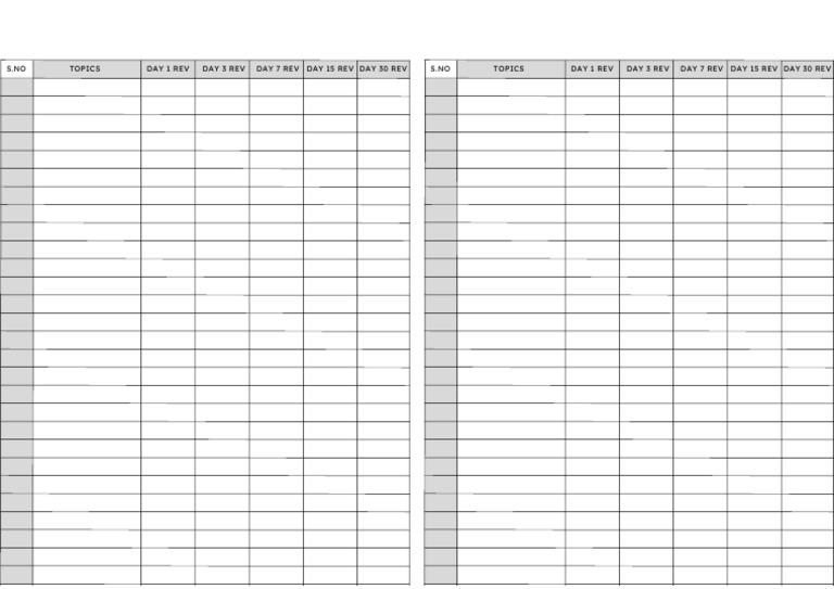 Tracker Sheet | PDF