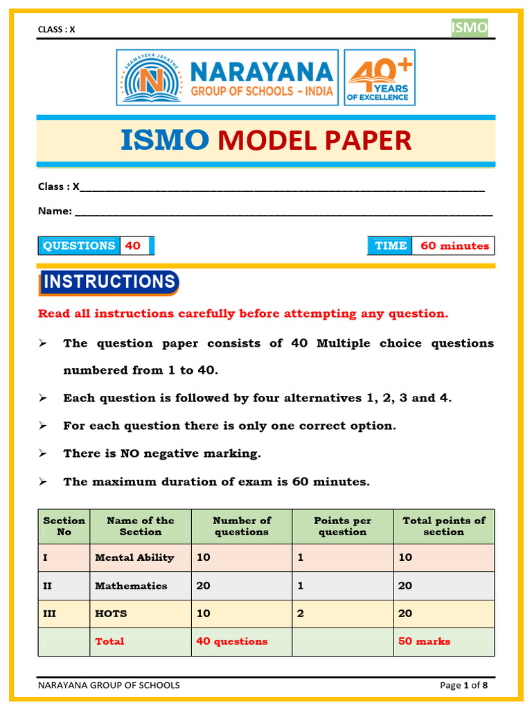 00 x Ismo Set-1 Qp | PDF | Area | Circle