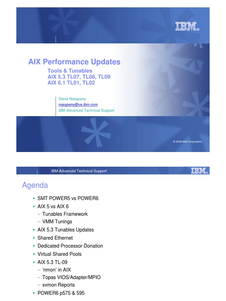 Aix Performance Updates 010609 | PDF