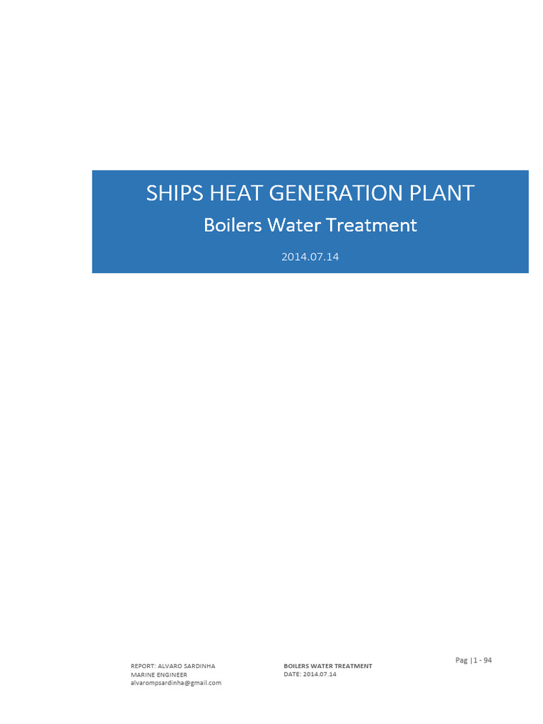 Boilers Water Treatment | PDF | Boiler | Water