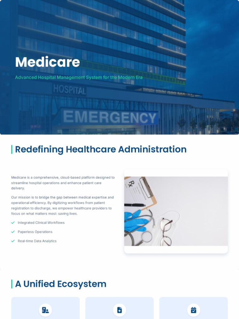 Medicare Hospital Management System | PDF