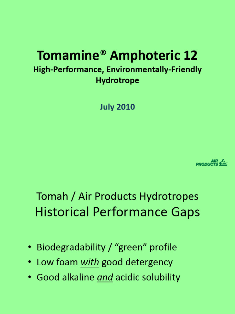 Tomamine Amphoteric 12 Presentation | PDF