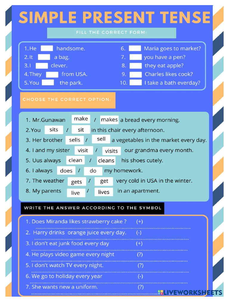 LKPD Simple Present Tense | PDF