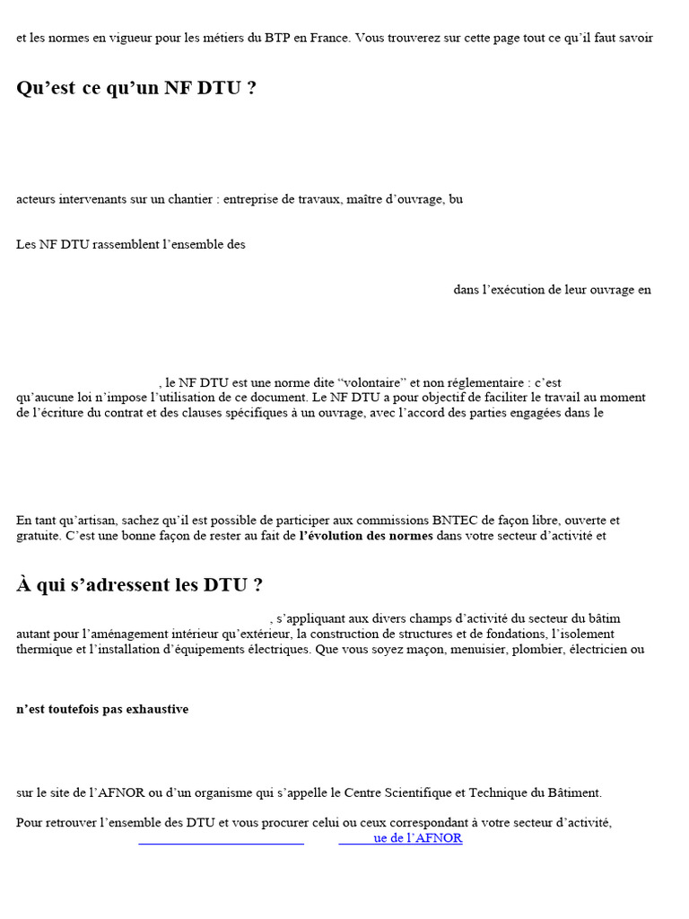 Dtu Documents Technique Unifies | PDF | Code de la construction et de l ...