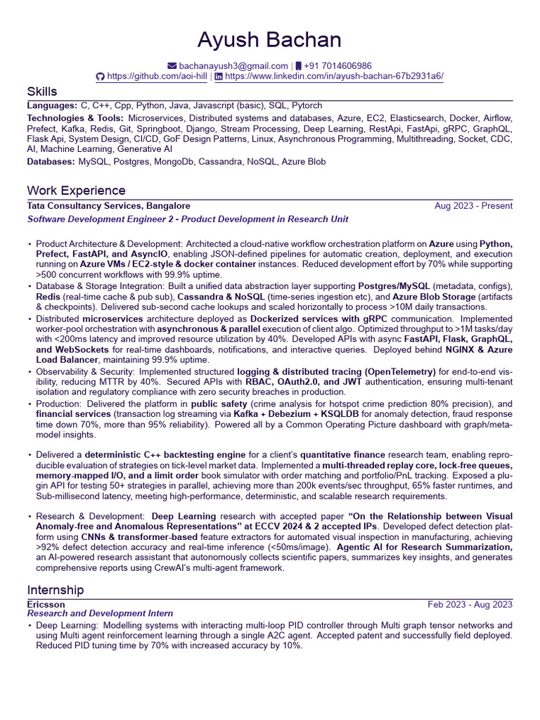 Resume_3 | PDF | Databases | Postgre Sql