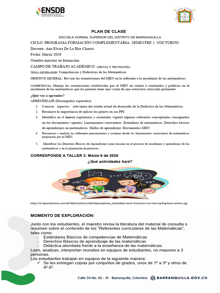 Plan de Clase Listo | PDF | Plan de estudios | Enseñando