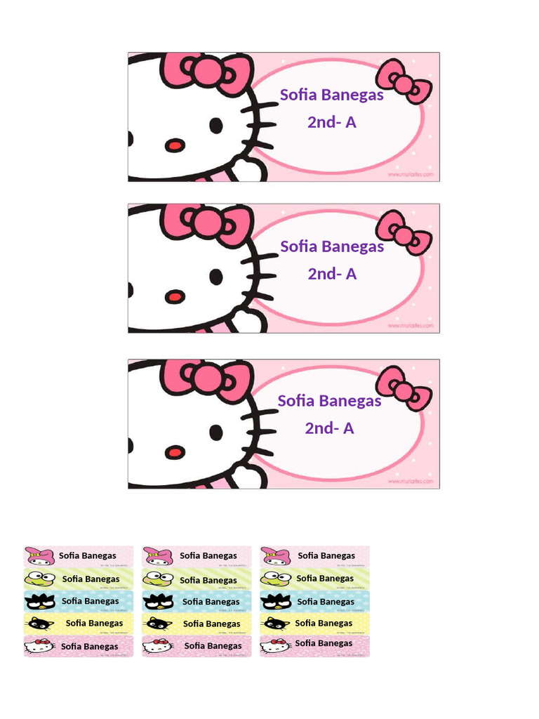 Hello Kitty Stickers | PDF | Education Theory | Hobbies