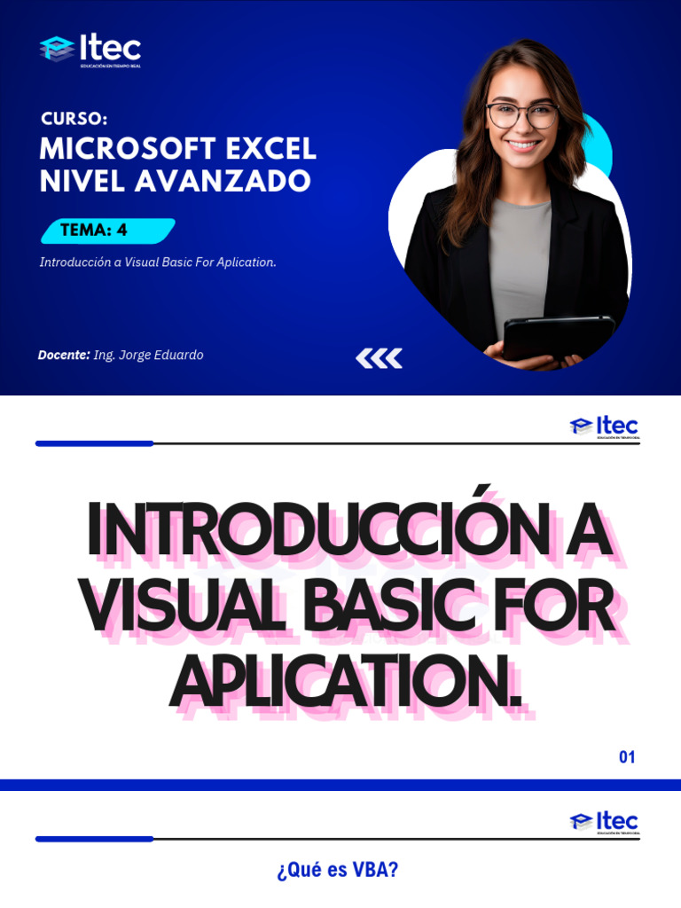 TEMA 4 - Introducción a Visual Basic for Aplication. | PDF | Visual ...