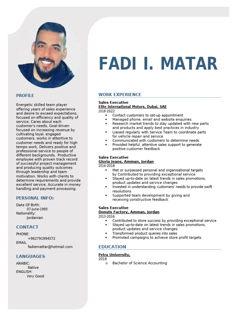Fadi Issam Matar 2023 | PDF | Sales | Business