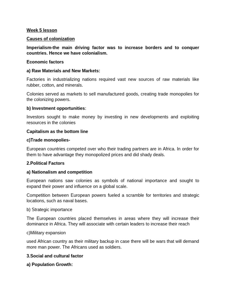 Week 5 Lesson First Document | PDF