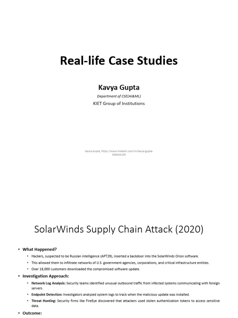 Real-life Case Studies - Investigation | PDF | Security | Computer Security
