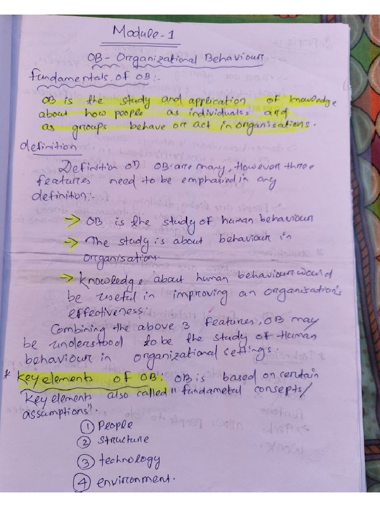 Elements of Ob Scope and Nature of Ob (1) | PDF
