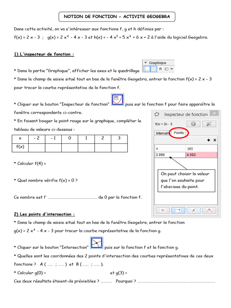 3PM Géogébra Activité Tracé Figures Géométriques | PDF | Mathématiques ...
